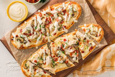 chicken alfredo flatbread recipe advanced food products