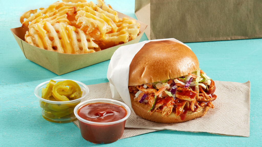 Mexican BBQ Pulled Chicken Sandwich