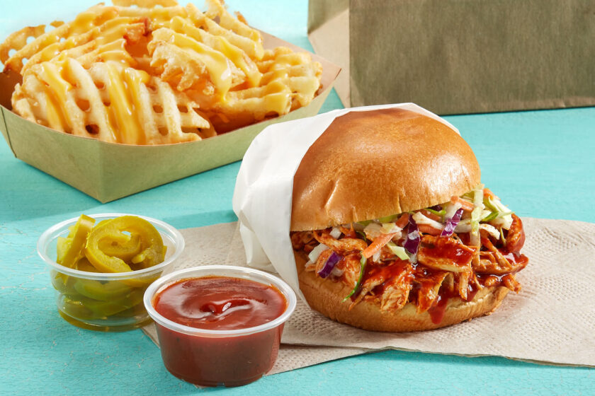 Mexican BBQ Pulled Chicken Sandwich